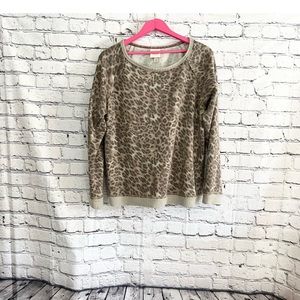 KNOX ROSE. Leopard long sleeve. Size M